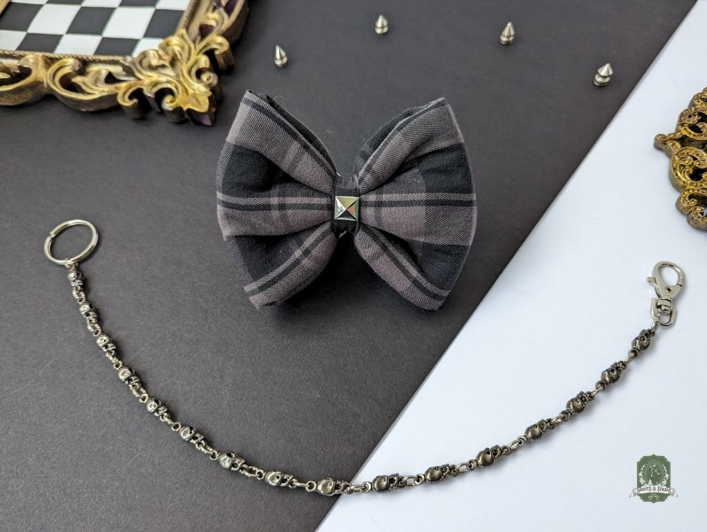 Grey & Black Tartan | Pet Bow Tie