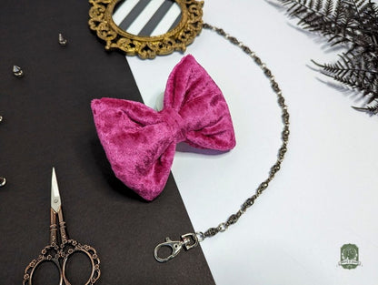 Hot Pink Velvet | Pet Bow Tie