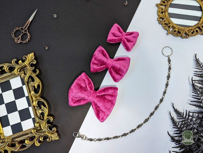 Hot Pink Velvet | Pet Bow Tie