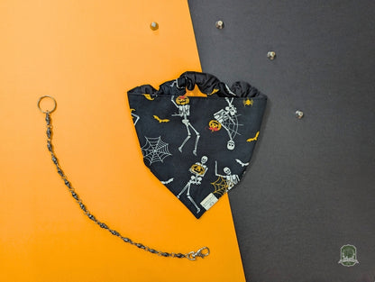 Jack O'Lantern Skeletons | Elastic Dog Bandana