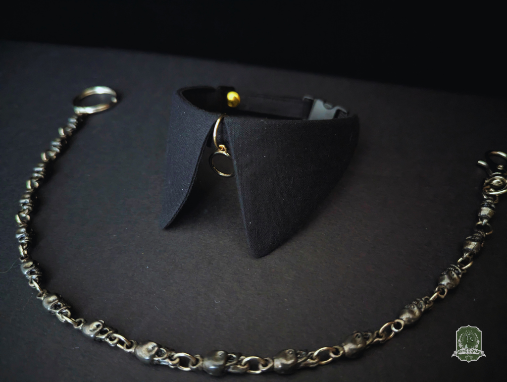 Pure Black | Cat Collar with Pendant Charm