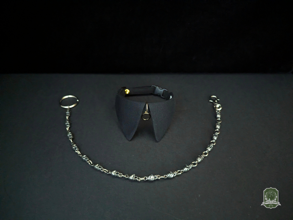 Pure Black | Cat Collar with Pendant Charm
