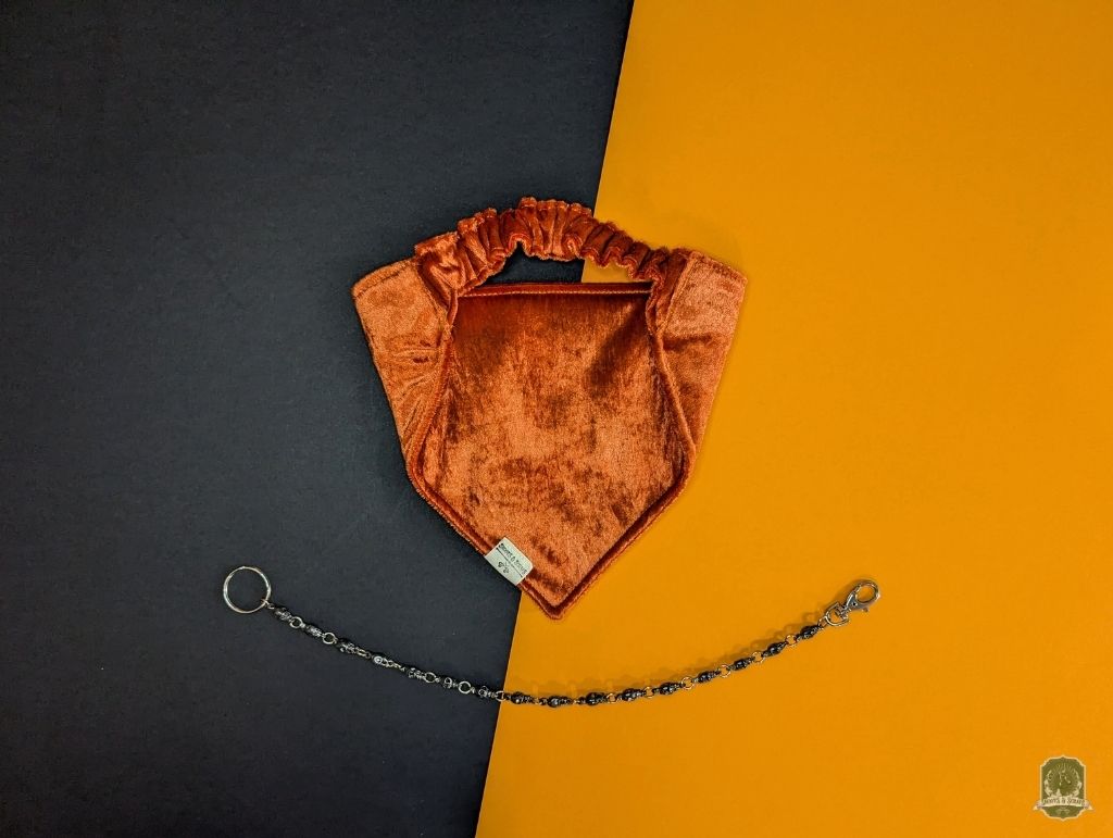 Orange Velvet | Elastic Dog Bandana