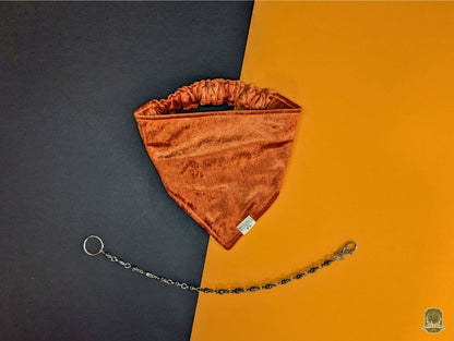 Orange Velvet | Elastic Dog Bandana