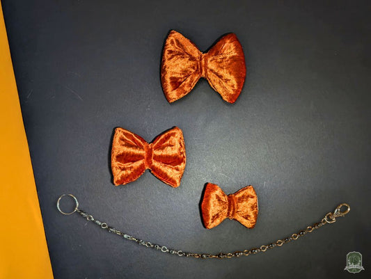 Orange Velvet | Pet Bow Tie