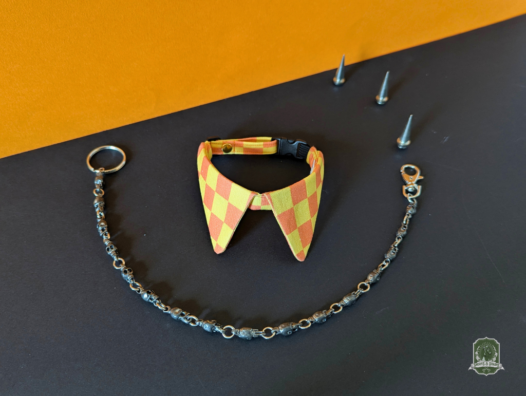 Orange & Yellow Checkerboard | Cat Collar