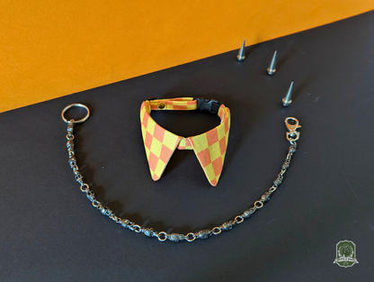 Orange & Yellow Checkerboard | Cat Collar