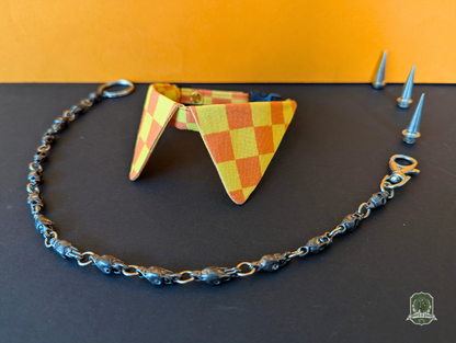 Orange & Yellow Checkerboard | Cat Collar