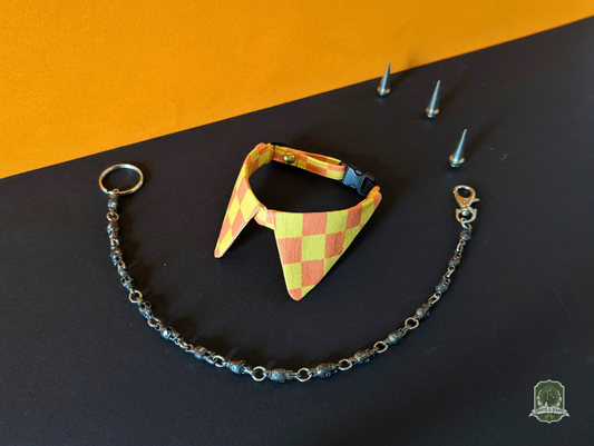 Orange & Yellow Checkerboard | Cat Collar
