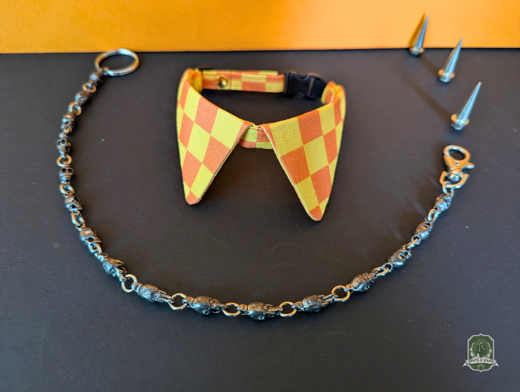 Orange & Yellow Checkerboard | Cat Collar