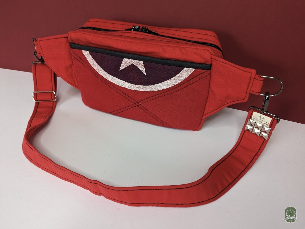 Snoots On The Go | Upcycled Dog Walking Bag | Paramore Red Band Tee