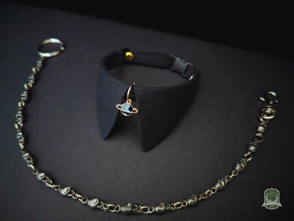 Pure Black | Cat Collar with Pendant Charm