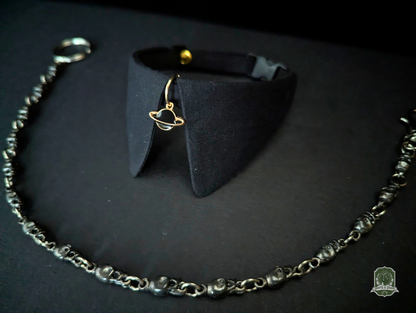 Black Planet Charm | Cat Collar with Charm