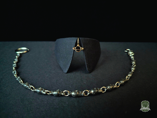 Black Planet Charm | Cat Collar with Charm