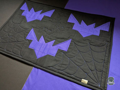 It's Purple Bats | Quilted Pet Bowl Placemats!