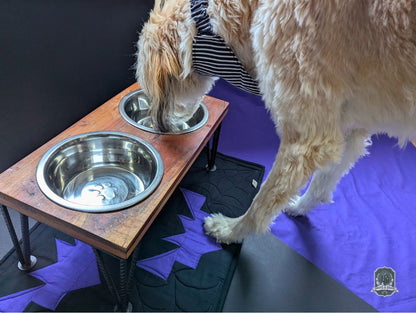 It's Purple Bats | Quilted Pet Bowl Placemats!