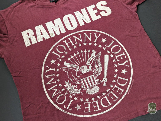 Pick your size | Ramones Burgundy Dog Band Tee | Made To Order