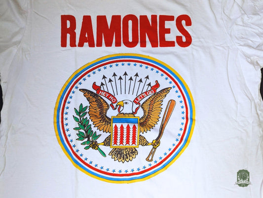 Pick your size | Ramones White Dog Band Tee | Made To Order