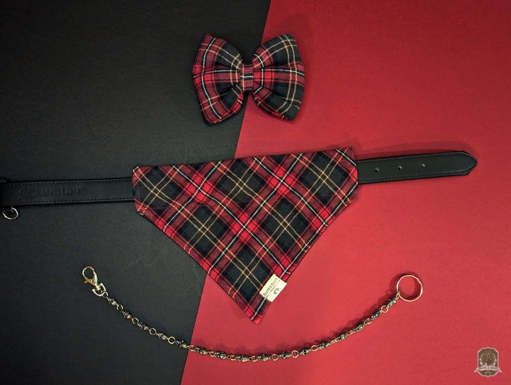 Red Cherry Tartan | Pet Bow Tie