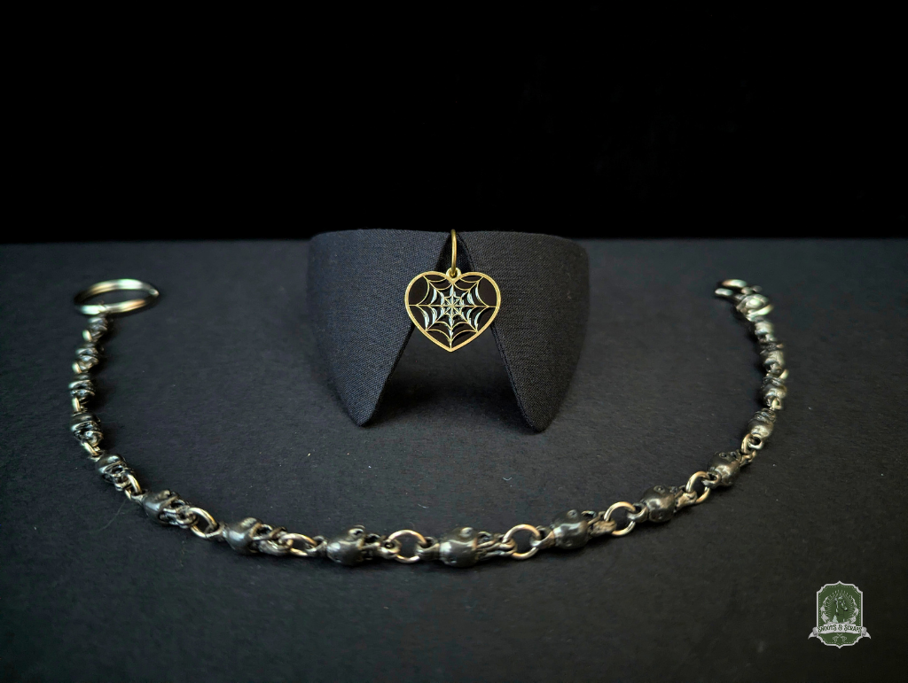 Pure Black | Cat Collar with Pendant Charm