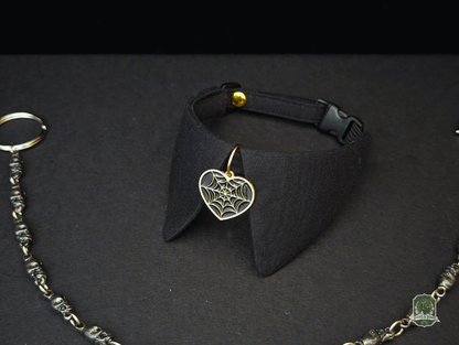 Pure Black | Cat Collar with Pendant Charm