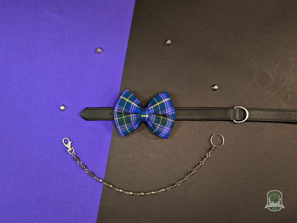 Violet Tartan | Pet Bow Tie
