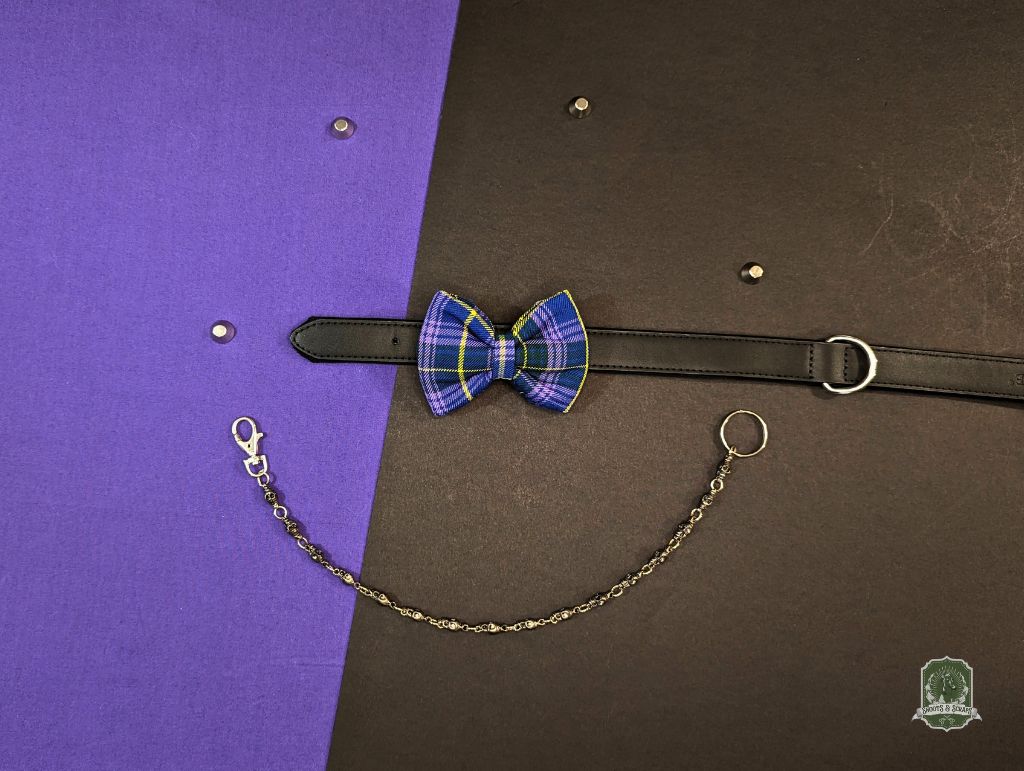 Violet Tartan | Pet Bow Tie