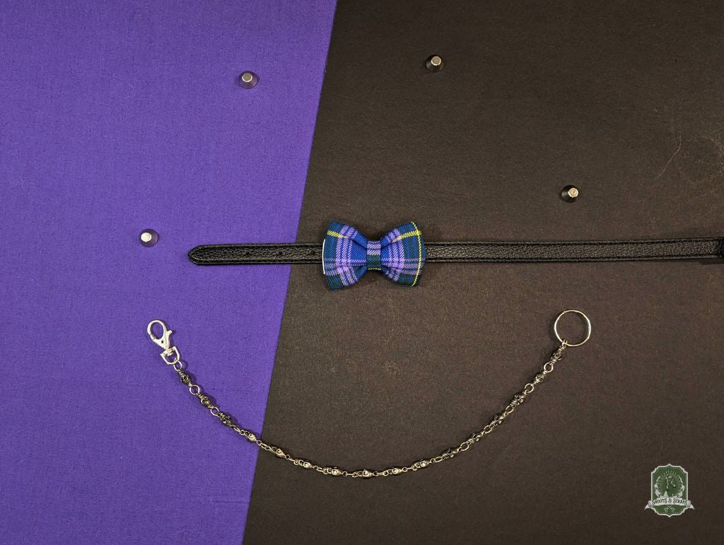 Violet Tartan | Pet Bow Tie